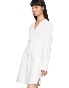 photo White Dominic Shirt Dress by Tibi - Image 4