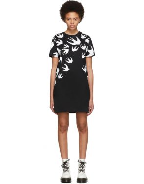 photo Black and White Swallow Signature T-Shirt Dress by McQ Alexander McQueen - Image 1