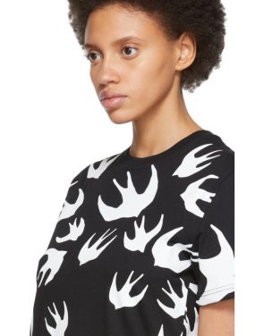 photo Black and White Swallow Signature T-Shirt Dress by McQ Alexander McQueen - Image 4