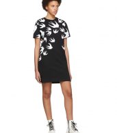 photo Black and White Swallow Signature T-Shirt Dress by McQ Alexander McQueen - Image 5
