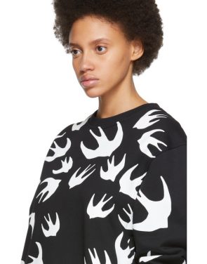 photo Black Swallow Signature Sweatshirt Dress by McQ Alexander McQueen - Image 4