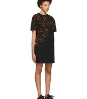 photo Black and Orange Embroidered Swallow Signature T-Shirt Dress by McQ Alexander McQueen - Image 2