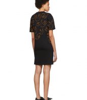 photo Black and Orange Embroidered Swallow Signature T-Shirt Dress by McQ Alexander McQueen - Image 3