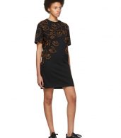 photo Black and Orange Embroidered Swallow Signature T-Shirt Dress by McQ Alexander McQueen - Image 5