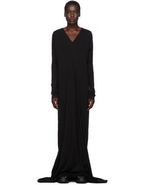 photo Black Long Sleeve Gown by Rick Owens Drkshdw - Image 1