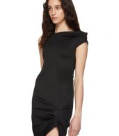 photo Black Front Drape Dress by Helmut Lang - Image 4