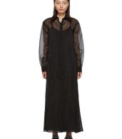photo Black Organza Long Shirt Dress by Maison Margiela - Image 1