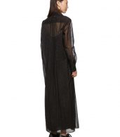 photo Black Organza Long Shirt Dress by Maison Margiela - Image 3