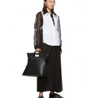 photo Black Organza Long Shirt Dress by Maison Margiela - Image 5