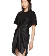photo Black Cinched T-Shirt Slip Dress by Alexander Wang - Image 4