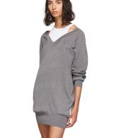 photo Grey and White Bi-Layer Sweater Dress by alexanderwang.t - Image 4