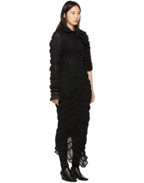 photo Black Mesh Rashel Long Dress by Comme des Garcons - Image 2