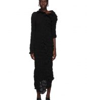 photo Black Lame Jersey Ruched Dress by Comme des Garcons - Image 1