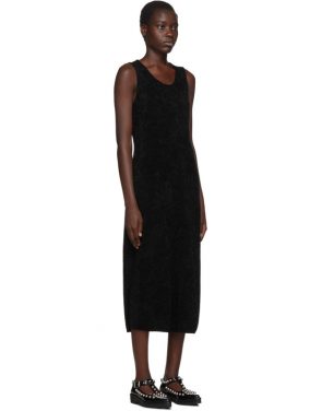 photo Black Chenille Jersey Dress by Comme des Garcons - Image 2