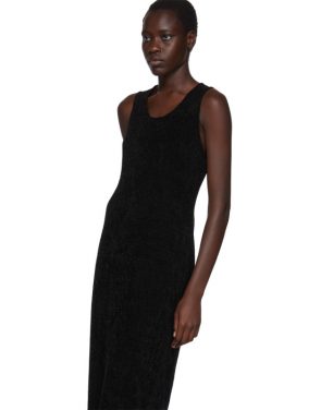 photo Black Chenille Jersey Dress by Comme des Garcons - Image 4