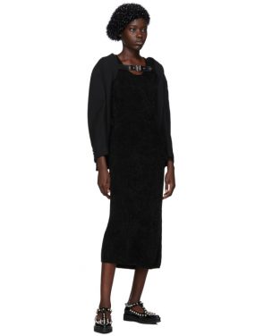 photo Black Chenille Jersey Dress by Comme des Garcons - Image 5