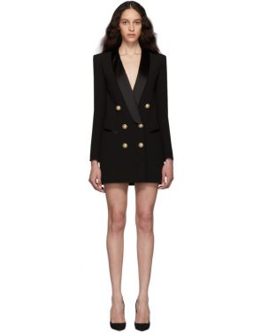 photo Black Crepe Jacket Dress by Balmain - Image 1