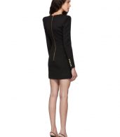 photo Black Wool Cache-Coeur Short Dress by Balmain - Image 3