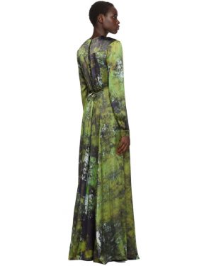 photo Green SOTO Silk Long Prairie Dress by S.R. STUDIO. LA. CA. - Image 3