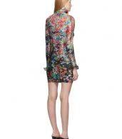 photo Multicolor Flowers Pleated Long Sleeve Dress by Givenchy - Image 3