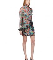 photo Multicolor Flowers Pleated Long Sleeve Dress by Givenchy - Image 5