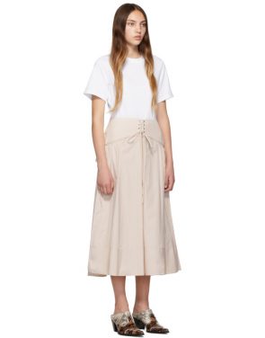 photo White and Beige T-Shirt Corset Dress by 3.1 Phillip Lim - Image 2