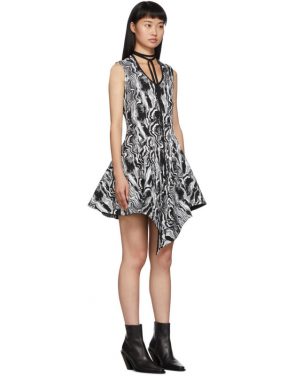 photo Black and White Tapestry A-Line Dress by Mugler - Image 2