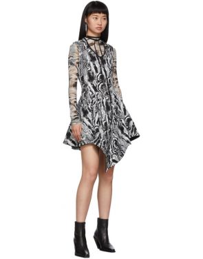 photo Black and White Tapestry A-Line Dress by Mugler - Image 5