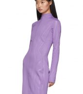 photo Purple Scuba Turtleneck Dress by Mugler - Image 4