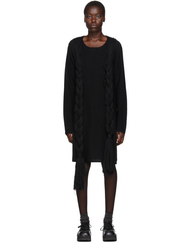 photo Black Worsted Yarn Braid Dress by Comme des Garcons Homme Plus - Image 1