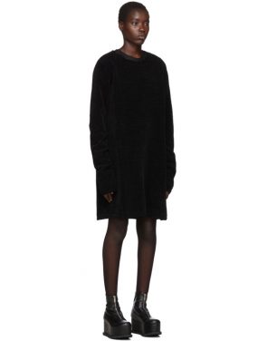 photo Black Moleskin Jersey Dress by Comme des Garcons Homme Plus - Image 2