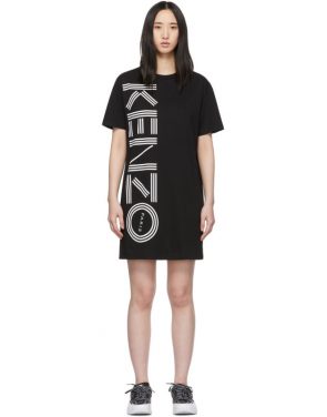 photo Black Logo T-Shirt Dress by Kenzo - Image 1
