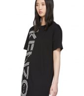 photo Black Logo T-Shirt Dress by Kenzo - Image 4