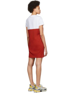 photo White and Red Limited Edition Colorblock Tiger Dress by Kenzo - Image 3