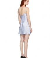 photo Blue Silk Short Slip Dress by La Perla - Image 3
