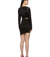 photo Black Draped Safety Pin Dress by Versace - Image 3
