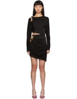 photo Black Draped Safety Pin Dress by Versace - Image 1