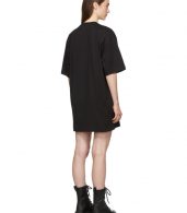 photo Black Paint Brushed Logo T-Shirt Dress by MSGM - Image 3