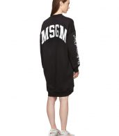 photo Black Fleece Multi Logo Dress by MSGM - Image 3