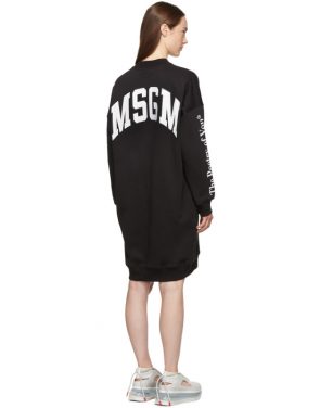 photo Black Fleece Multi Logo Dress by MSGM - Image 3
