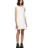 photo White Double Layer Cady Crepe Dress by MSGM - Image 2