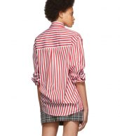 photo Red and White Stripe Shirt Dress by MSGM - Image 3