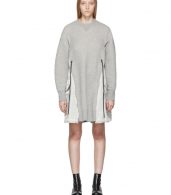 photo Grey Spongy Sweatshirt Dress by Sacai - Image 1