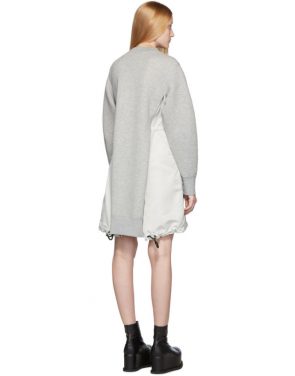 photo Grey Spongy Sweatshirt Dress by Sacai - Image 3