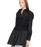 photo Black Poplin Shirt Dress by Sacai - Image 5