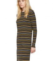 photo Navy and Brown Striped Rib Dress by 6397 - Image 4