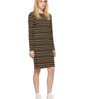 photo Navy and Brown Striped Rib Dress by 6397 - Image 5