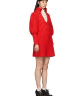 photo Red Knit V-Neck Dress by Gucci - Image 2
