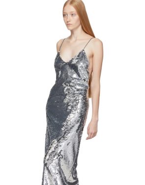 photo Silver Sequins Midi Dress by Stella McCartney - Image 4