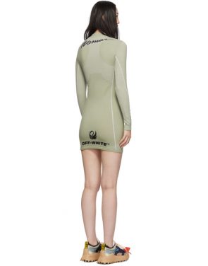photo Green Athletic Long Sleeve Dress by Off-White - Image 3
